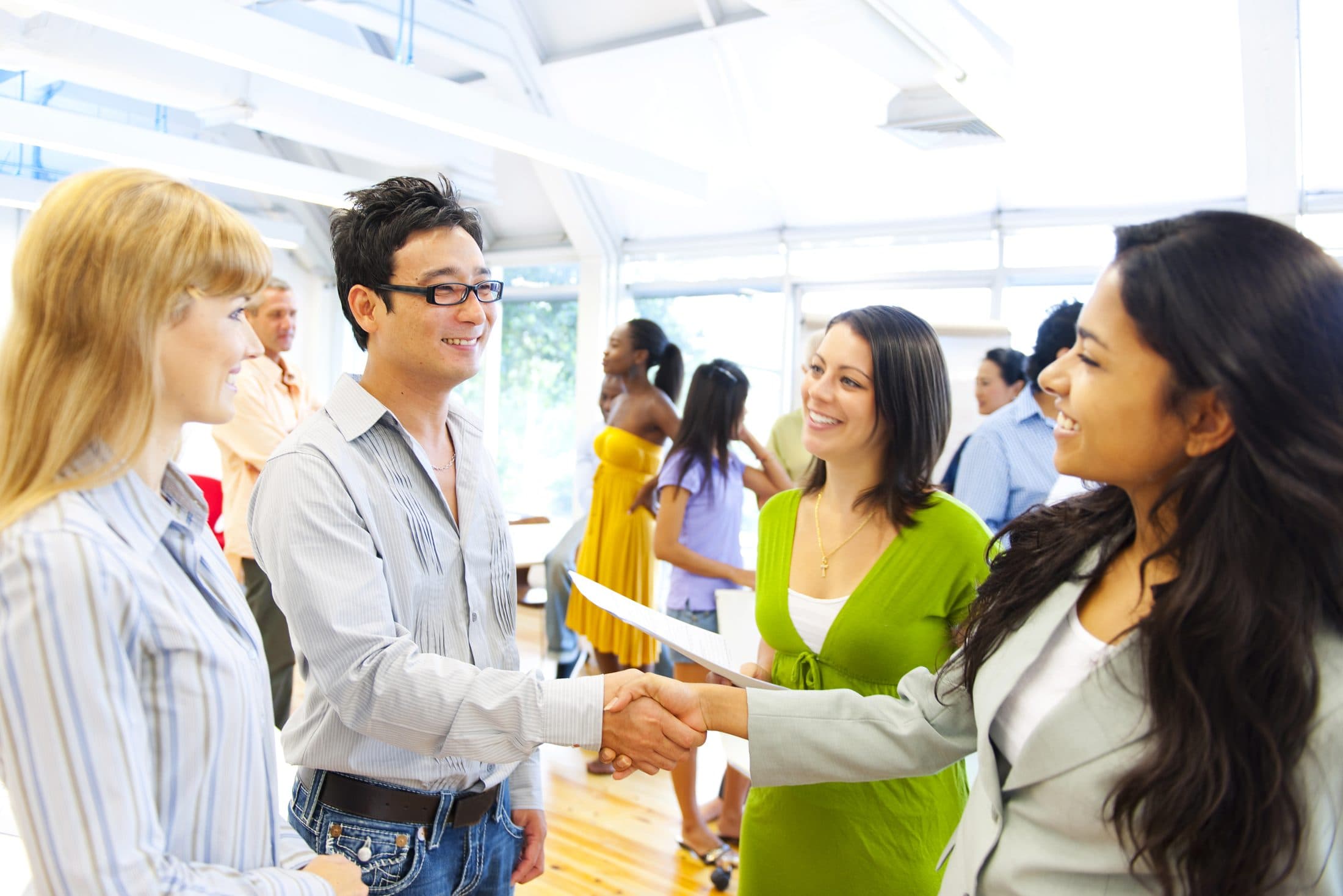 Local business owners connecting through CoHub
